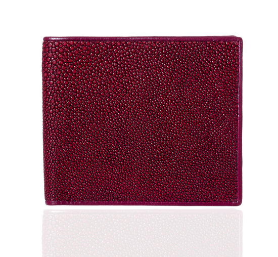 Burgundy Stingray Leather Wallet