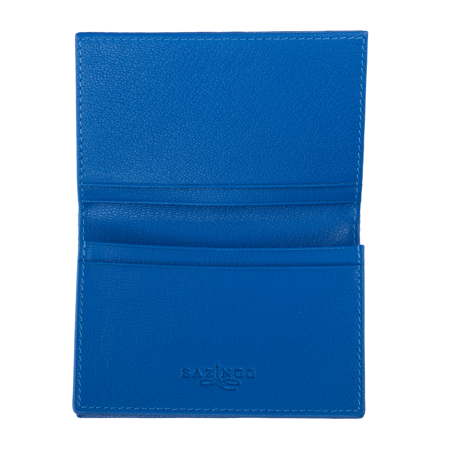 Blue Stingray Leather Credit Card Case