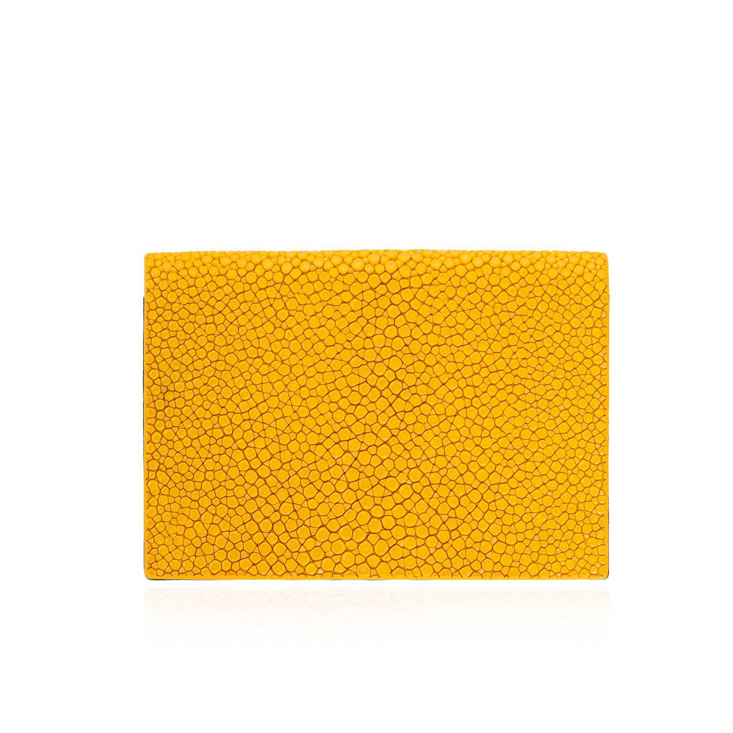 Yellow Stingray Leather Credit Card Case