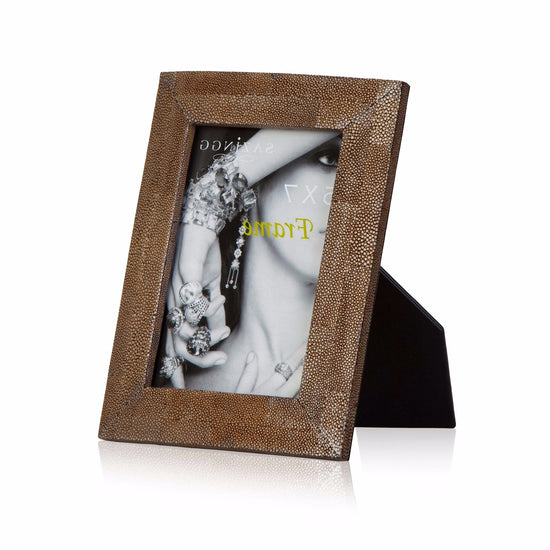 Picture Frame in Brown Stingray Leather