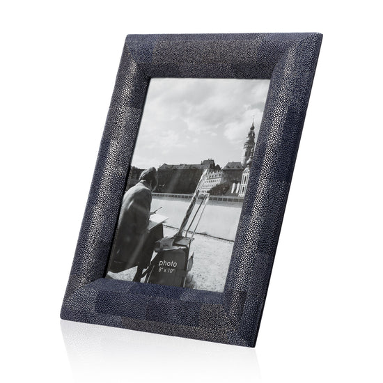 Picture Frame in Blue Stingray Leather