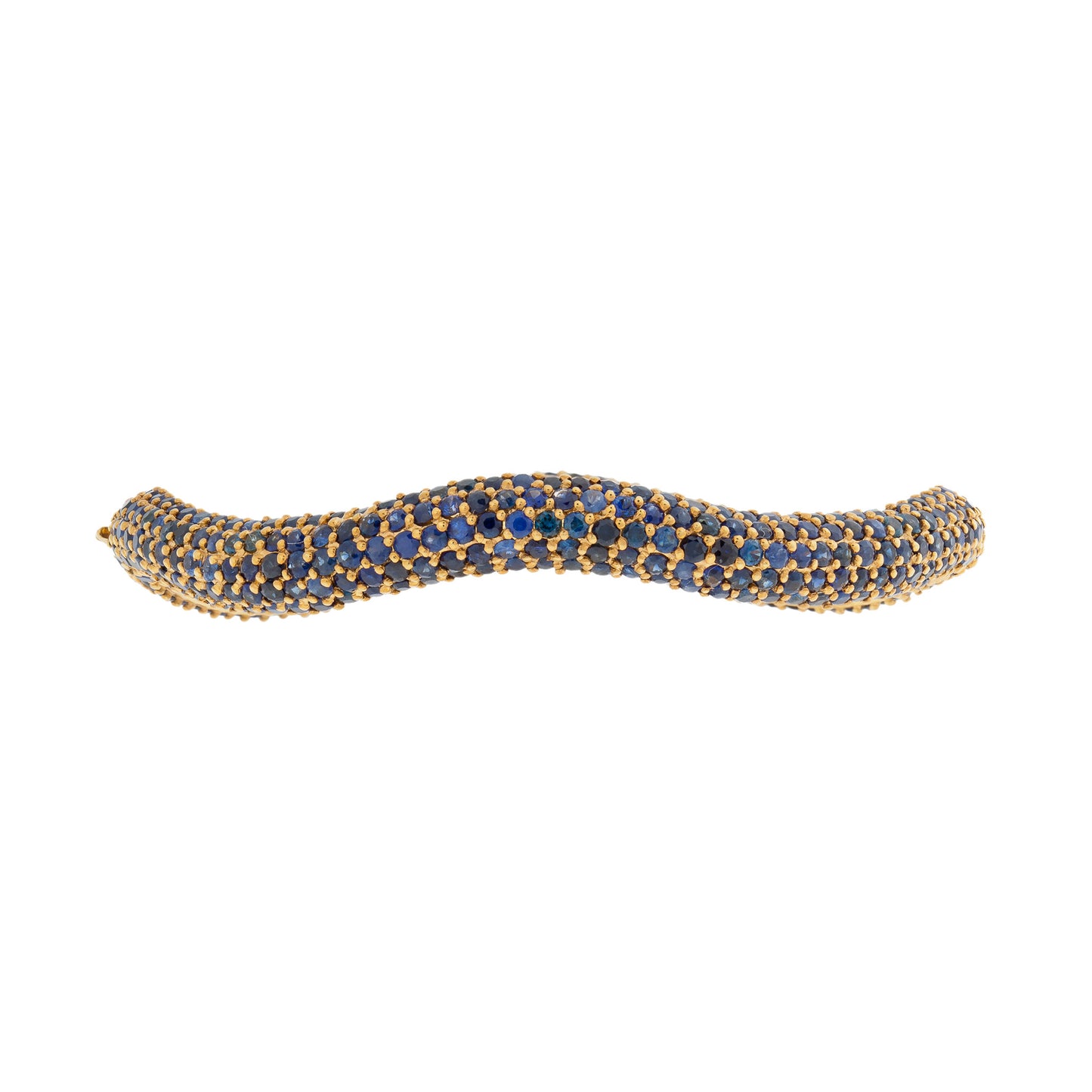 925 Silver  Bangle with Sapphires
