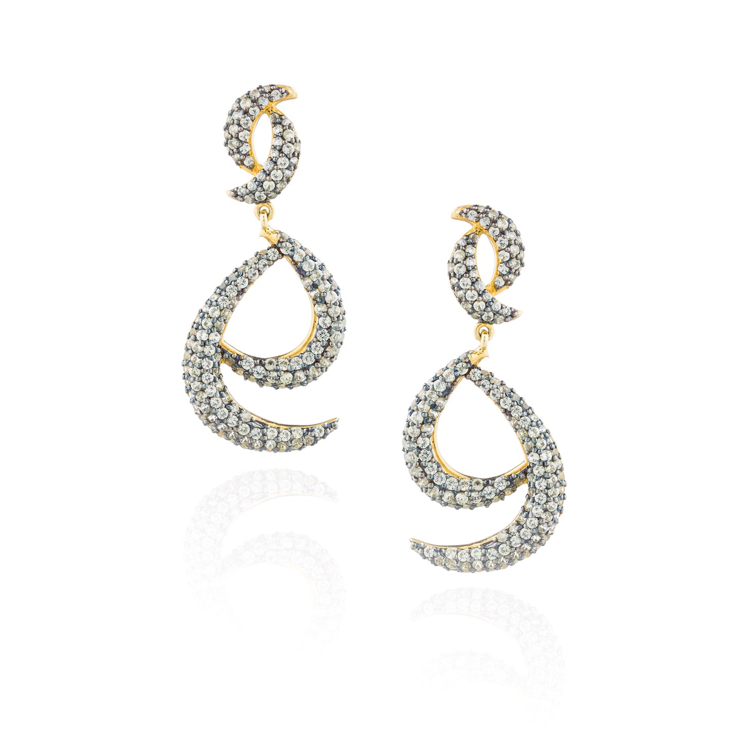 925 Silver Earring with Green Sapphire