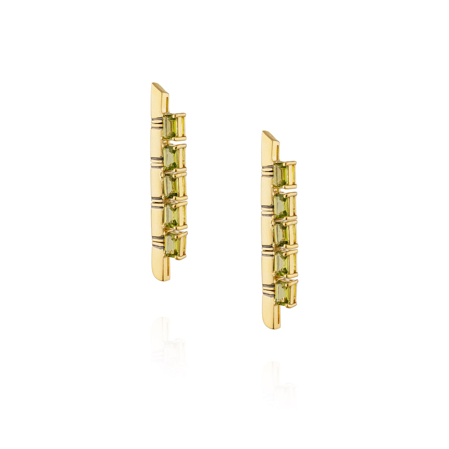 925 Silver Earrings with Peridot