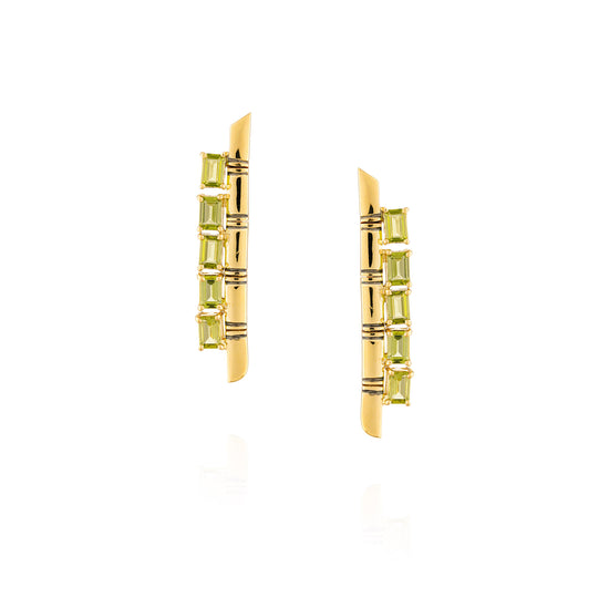 925 Silver Earrings with Peridot
