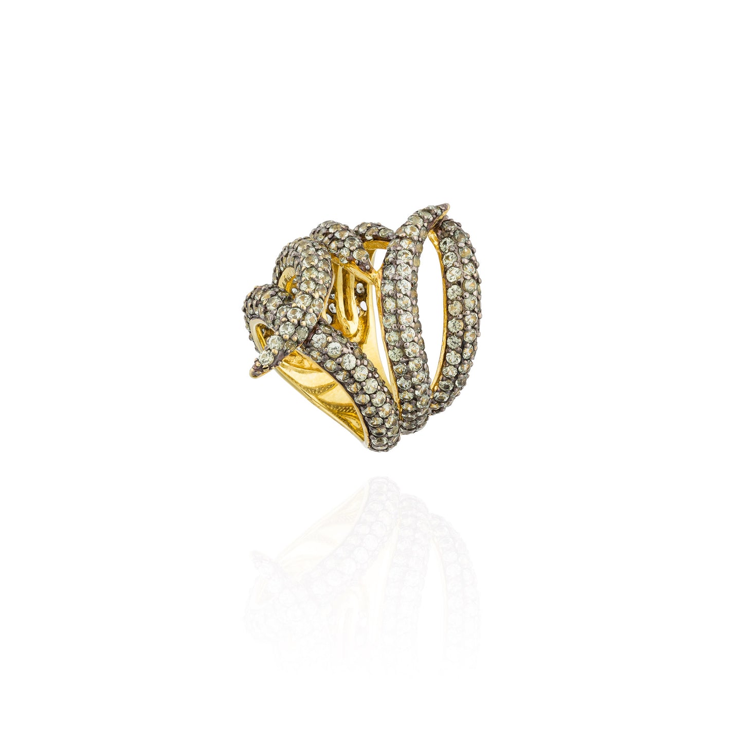 925 Silver Ring with Green Sapphire