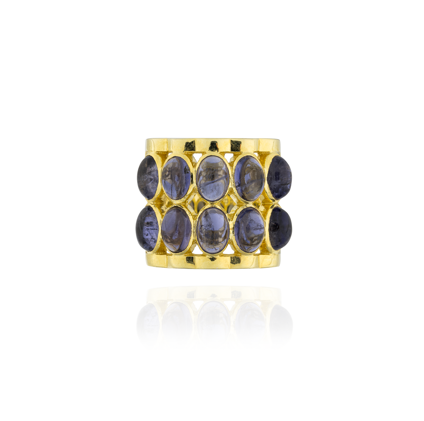 925 Silver Caramelo Ring with Iolite