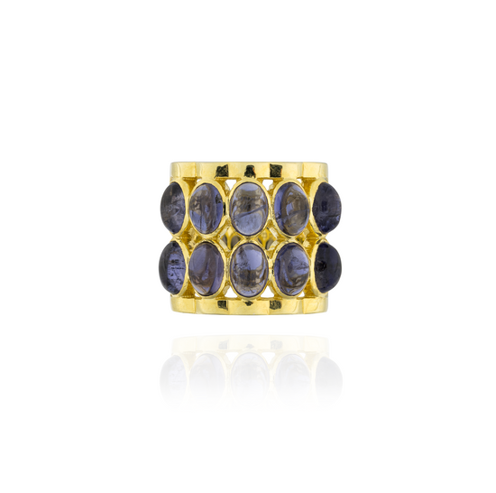 925 Silver Caramelo Ring with Iolite