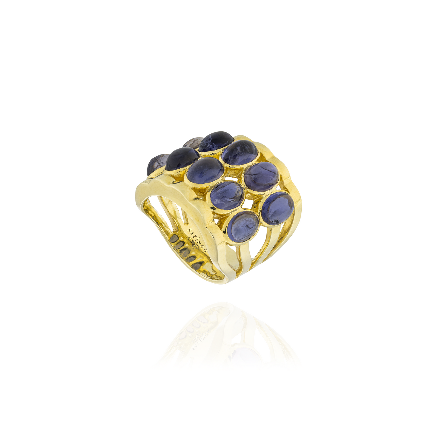 925 Silver Caramelo Ring with Iolite