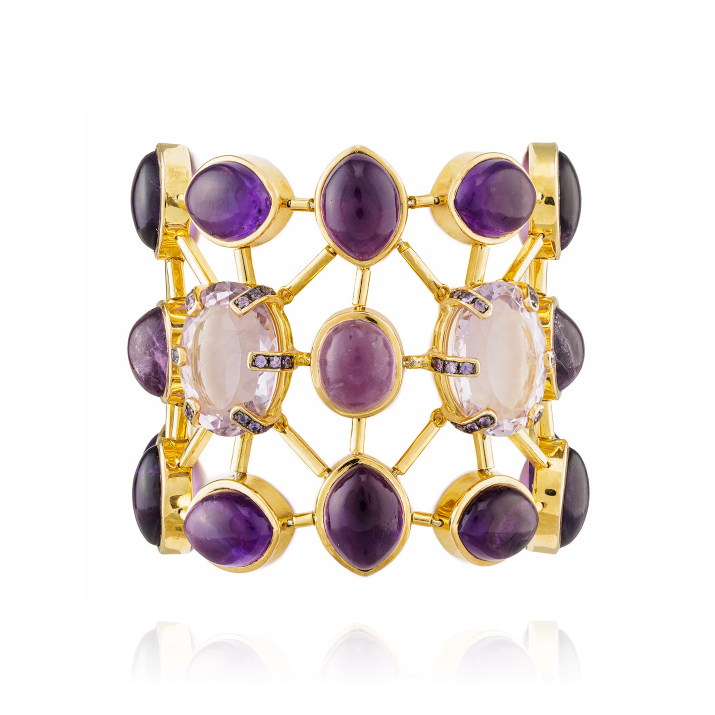 925 Silver Bracelet with Amethyst & Purple Sapphire