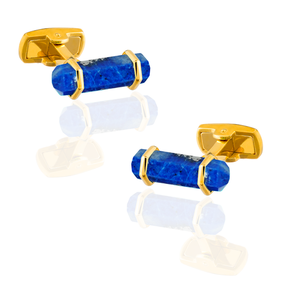 925 Silver Cufflinks with Lapiz Lazuli