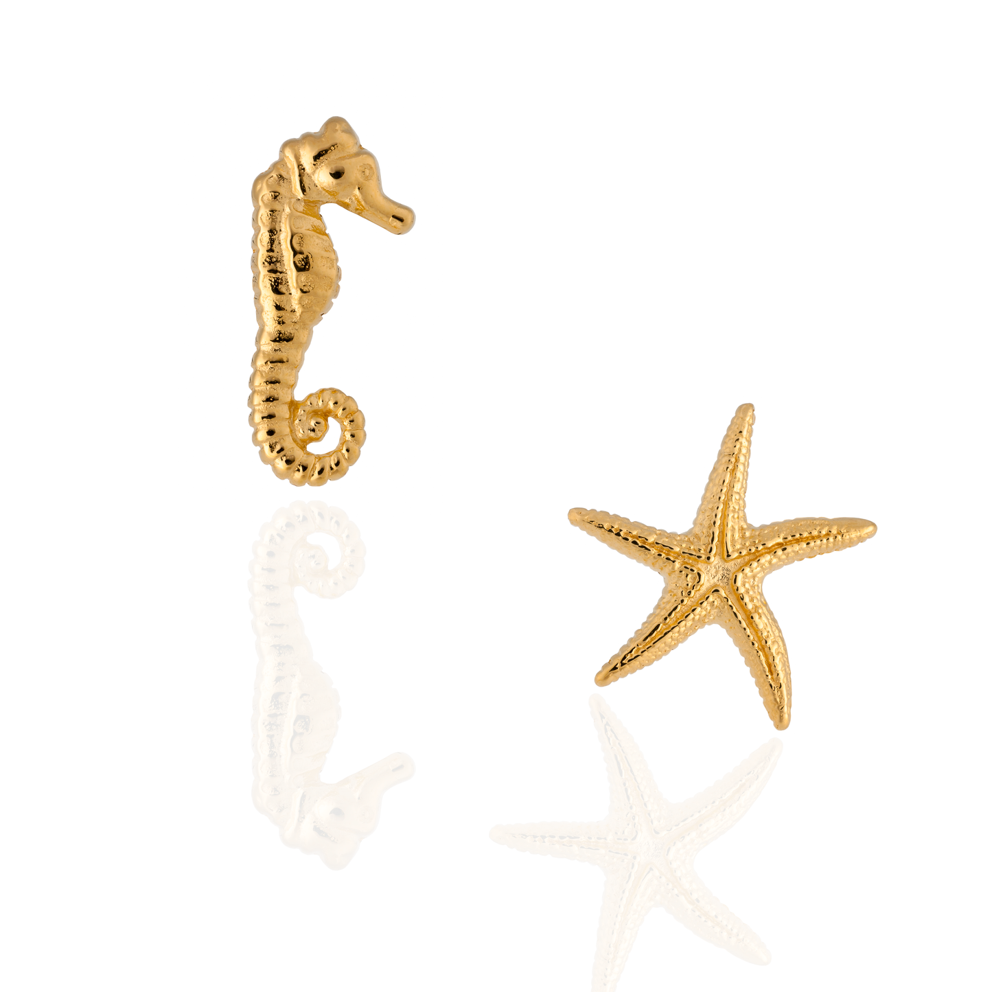 Load image into Gallery viewer, 925 Silver Starfish &amp;amp; Seahorse Cufflinks
