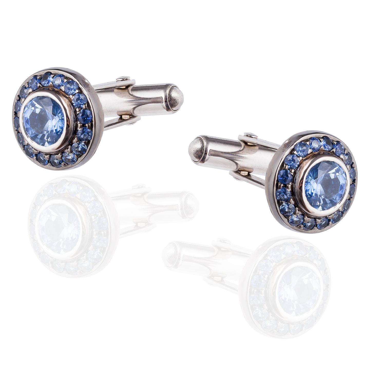 18K White Gold Cufflinks