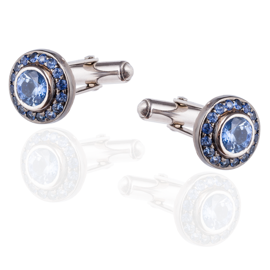 18K White Gold Cufflinks