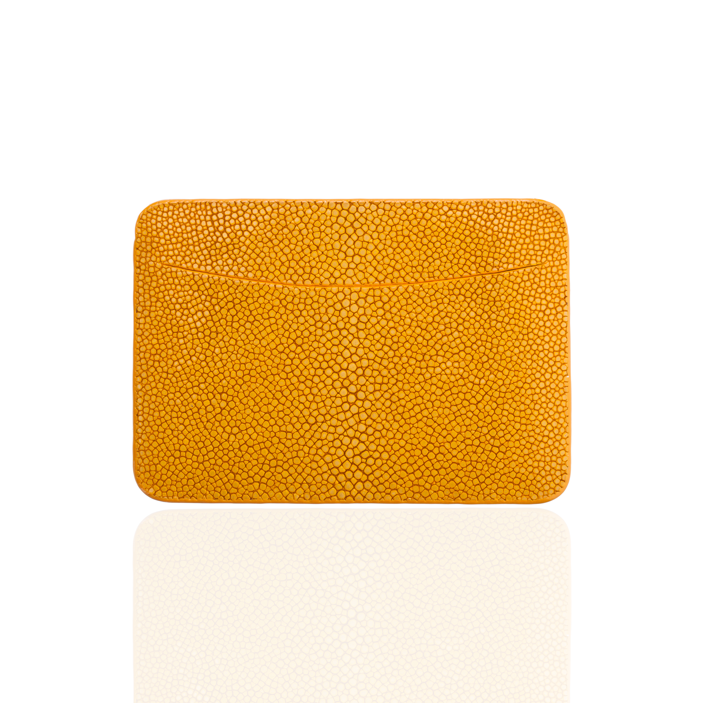 Load image into Gallery viewer, Credit Card Pouch in Yellow Stingray Leather
