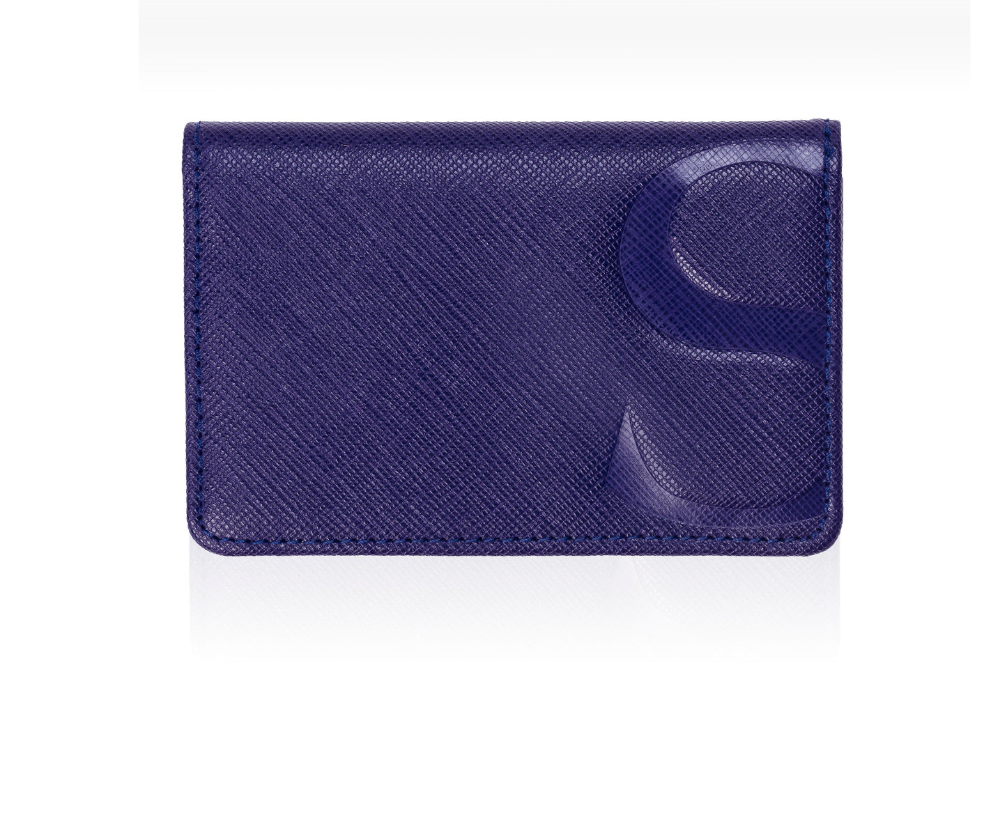 Credit Card Case in Red Textured Leather