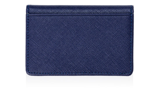 Load image into Gallery viewer, Card &amp;amp; ID Holder in Blue Textured Leather
