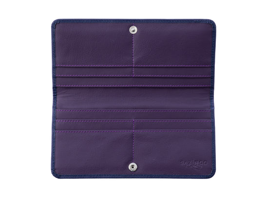 Load image into Gallery viewer, Slim Wallet in Blue Textured Leather
