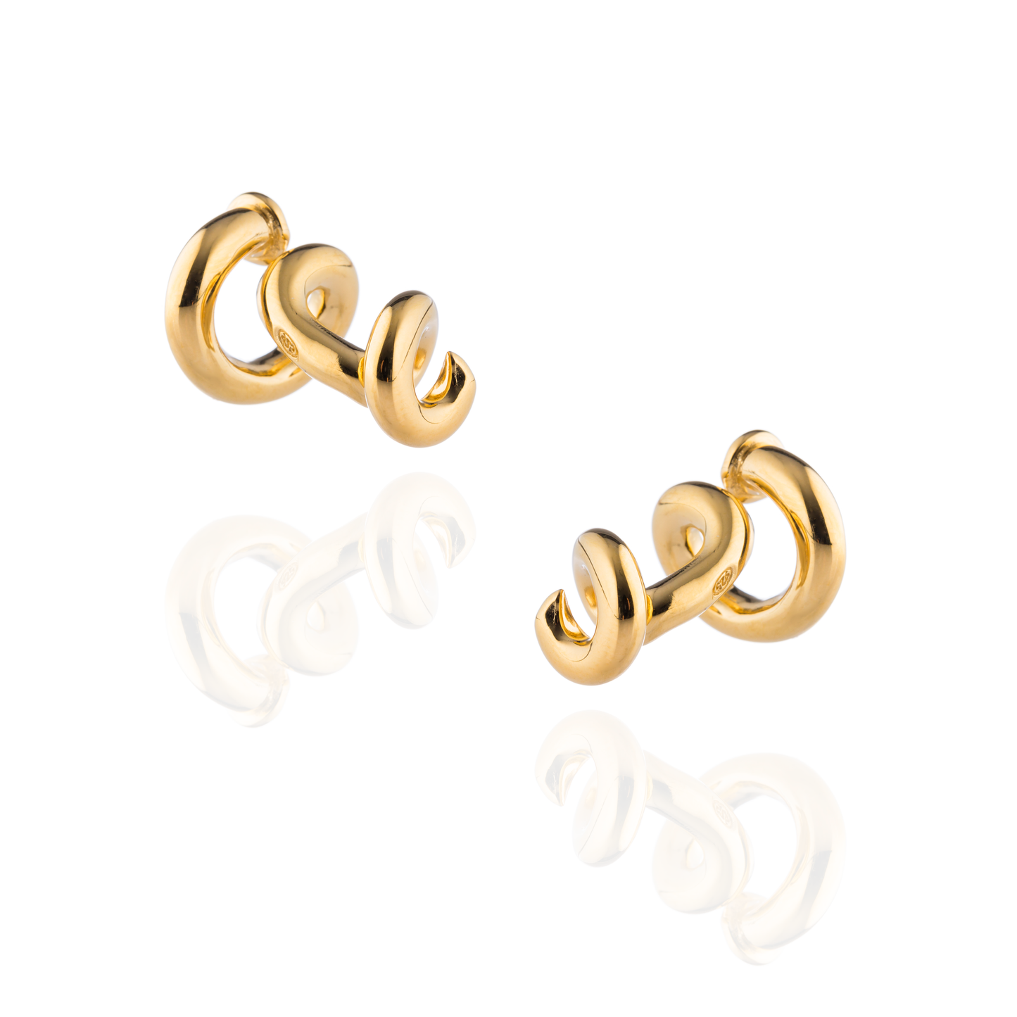 925 Silver Twisted Nail Cufflinks