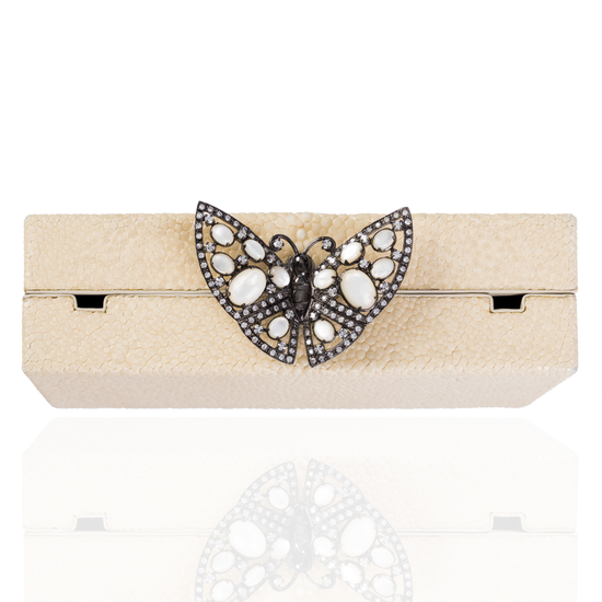 Ivory Stingray Butterfly Purse