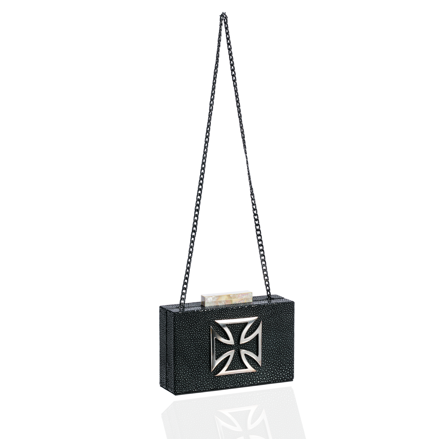 Black Stingray Purse with Cross