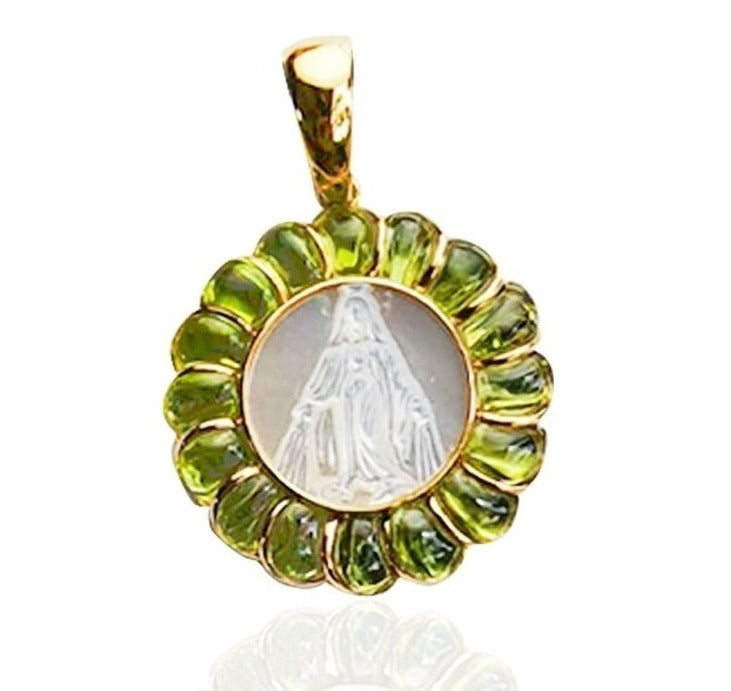 Load image into Gallery viewer, 18K Gold Medal with Our Lady Grace
