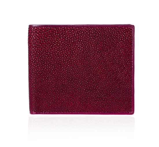 Burgundy Stingray Leather Wallet