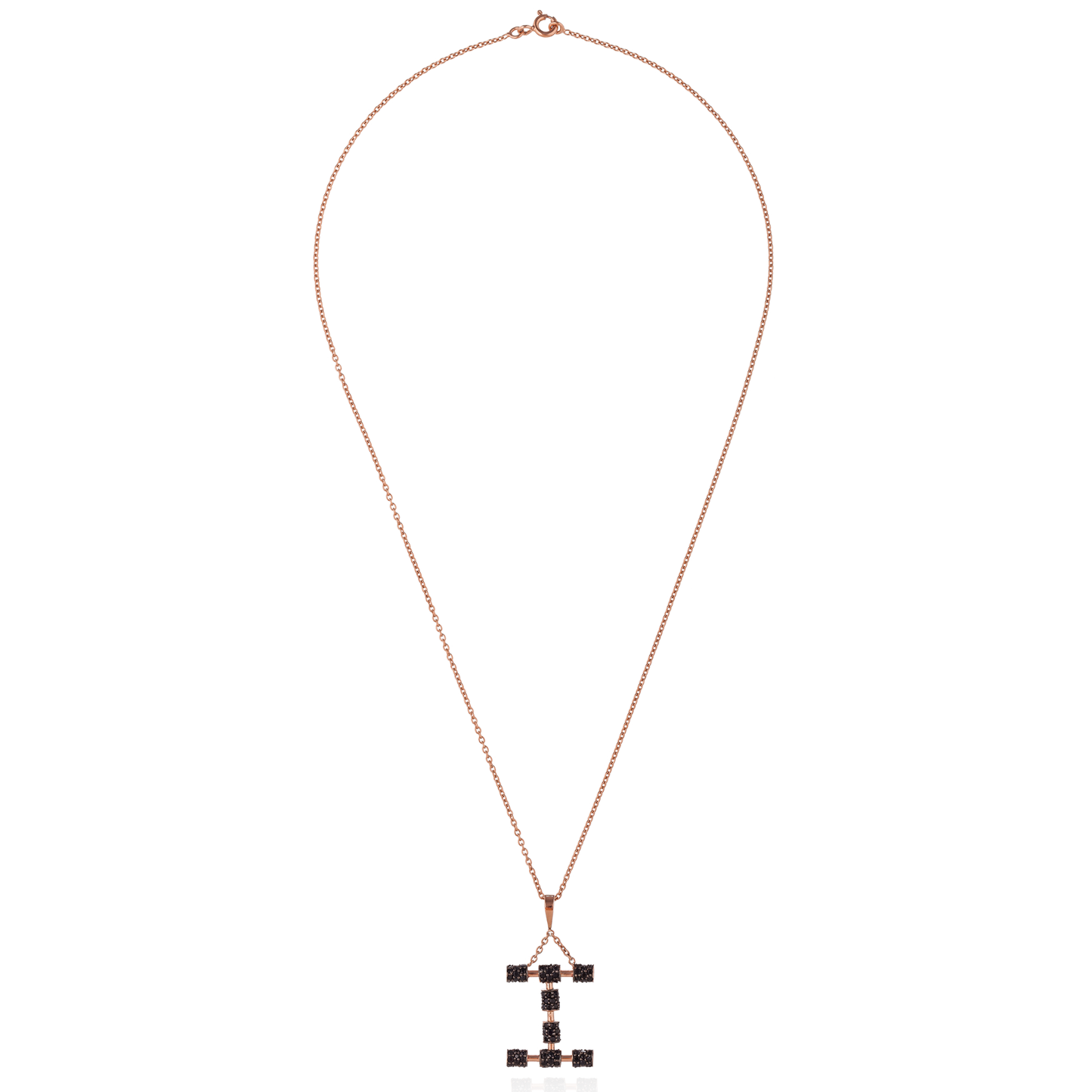 925 Silver Initial Necklace with Sapphire