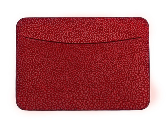 Red Stingray Leather Credit Card Holder