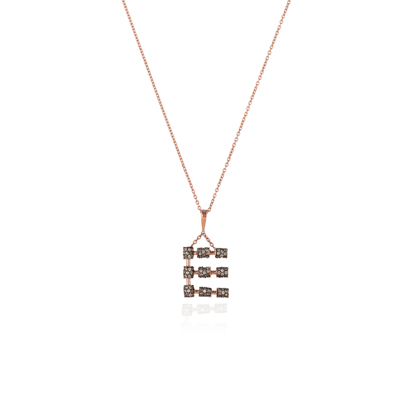 925 Silver Initial Necklace with Sapphire