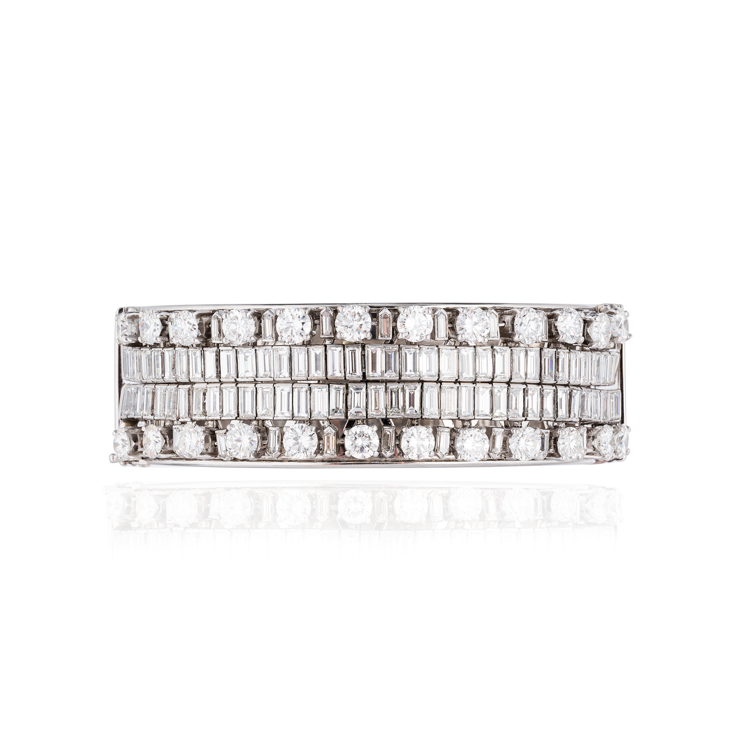 18K White Gold Bracelet with White Diamonds