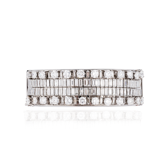 18K White Gold Bracelet with White Diamonds