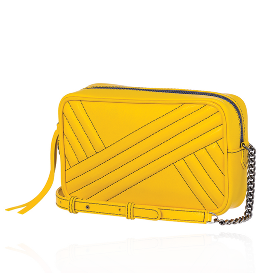 Handbag in Yellow Leather