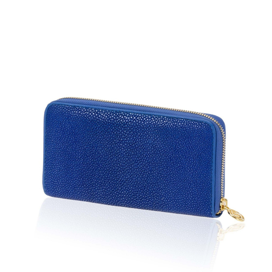 Wallet in Blue Stingray Leather