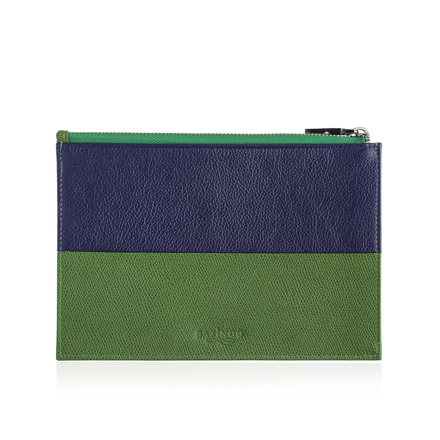 Blue Textured Wallet with Brown Interior – Sazingg