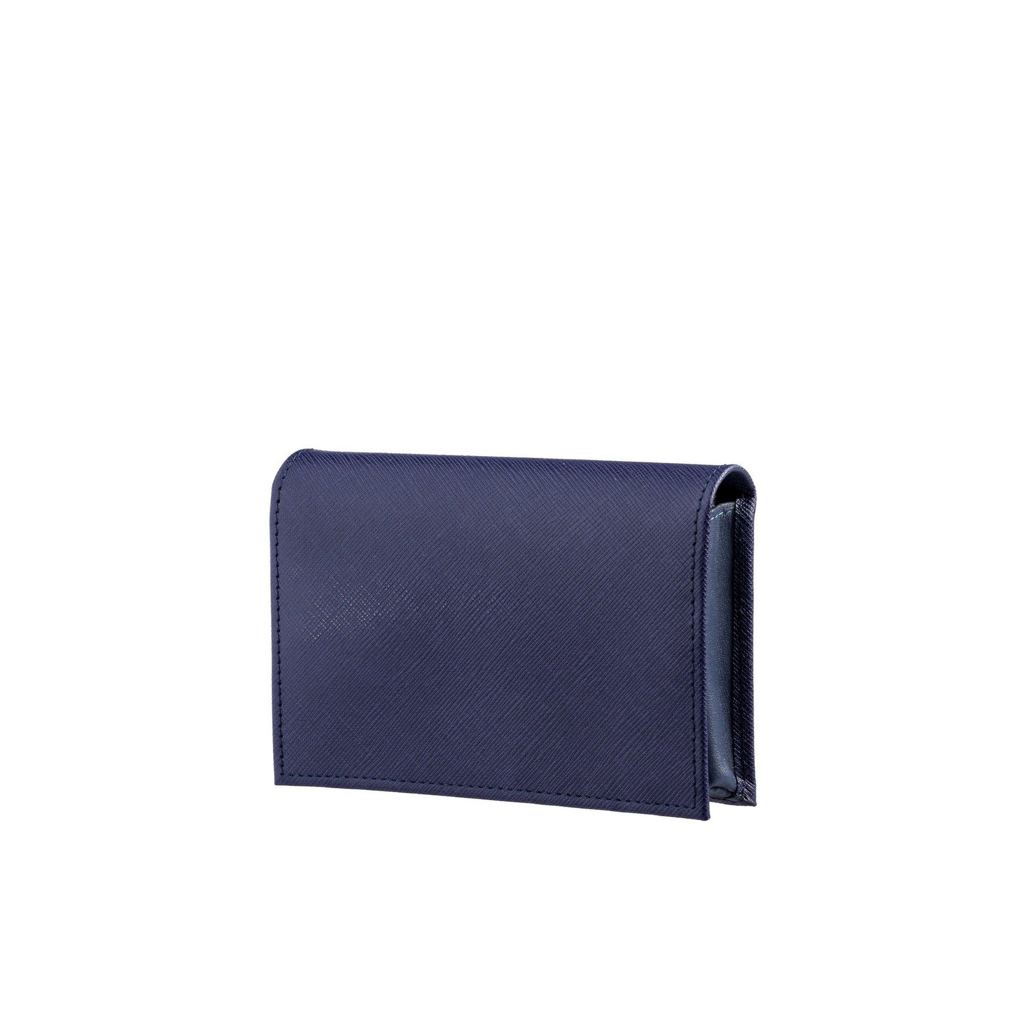 Small Wallet in Blue Textured Leather – Sazingg