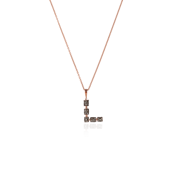 925 Silver Initial Necklace with Sapphire