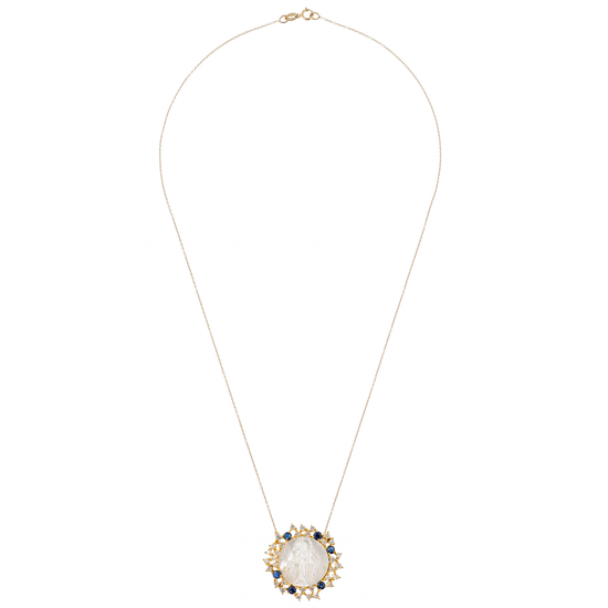 Load image into Gallery viewer, 14K Yellow Gold Chain with Medal of Our Lady Grace
