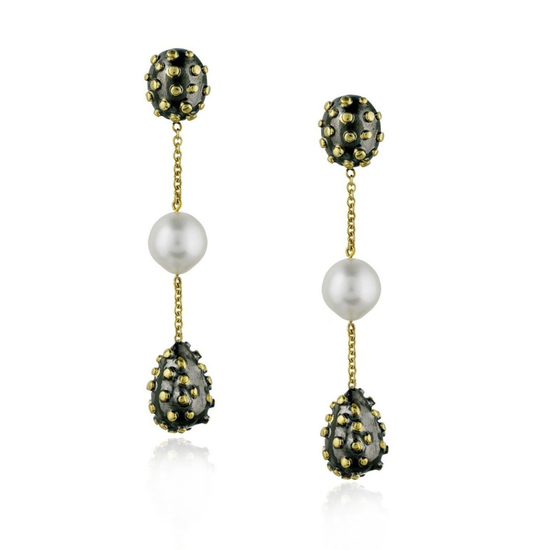 Load image into Gallery viewer, 925  Silver Earrings with Freshwater Pearls
