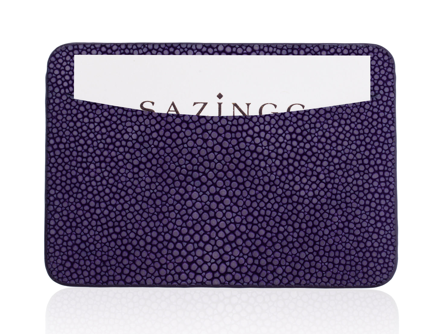 Red Stingray Leather Credit Card Holder