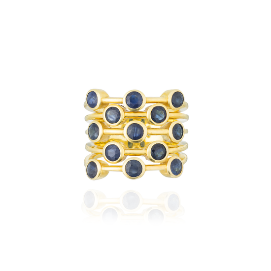 Load image into Gallery viewer, 925 Silver Ring with Blue Sapphire

