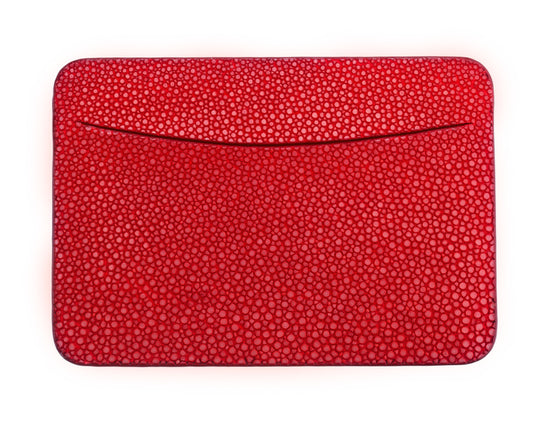 Red Stingray Leather Credit Card Holder