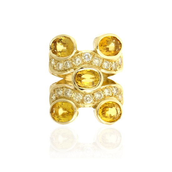 Load image into Gallery viewer, 18K Yellow Gold Ring with Yellow Beryl
