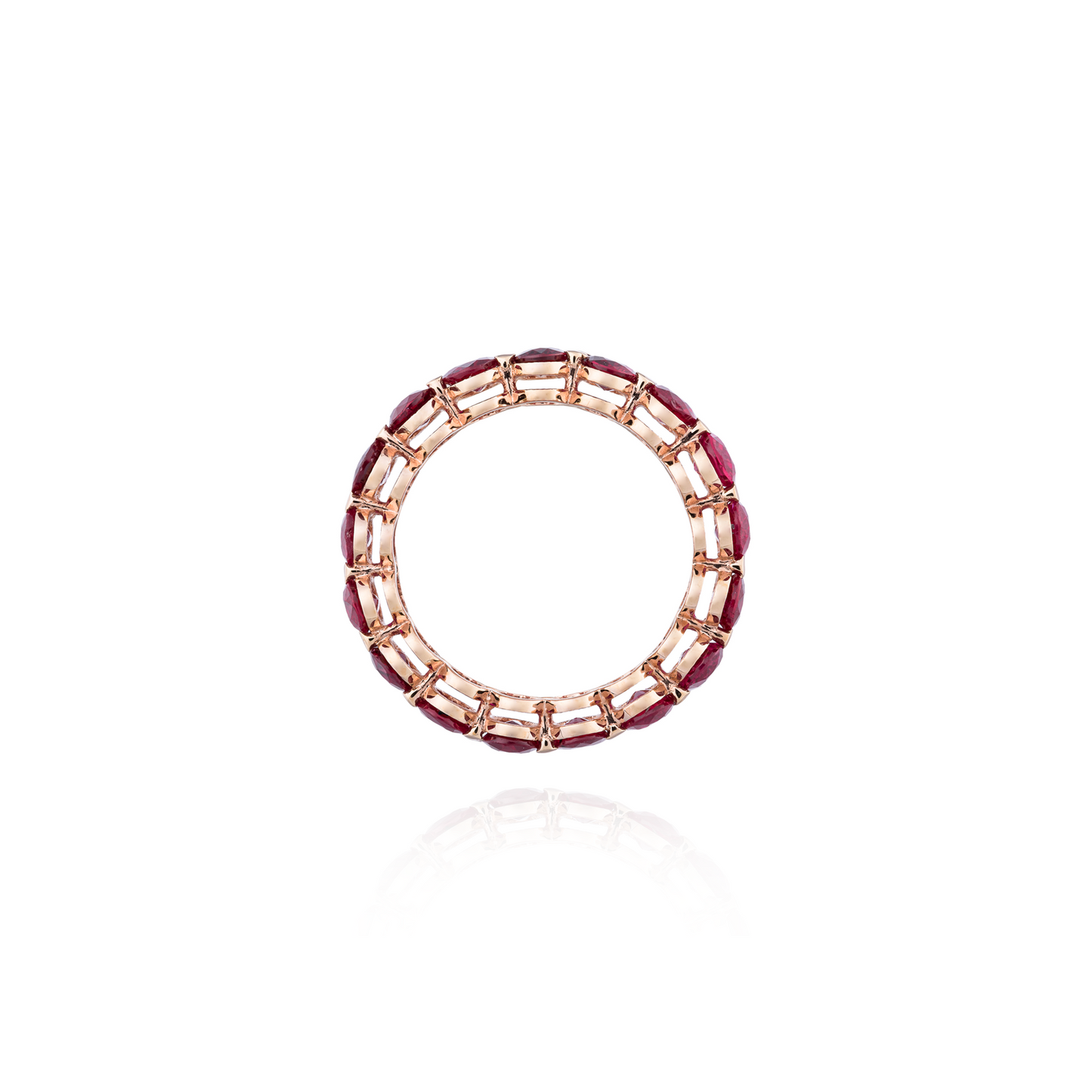 18K Rose Gold Ruby Eternity Band