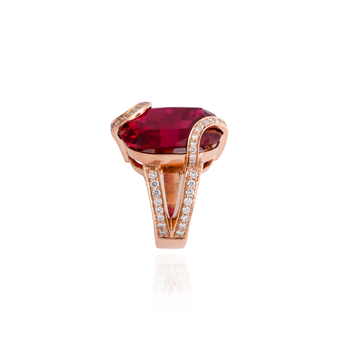 18K Rose Gold Ring with Ruby