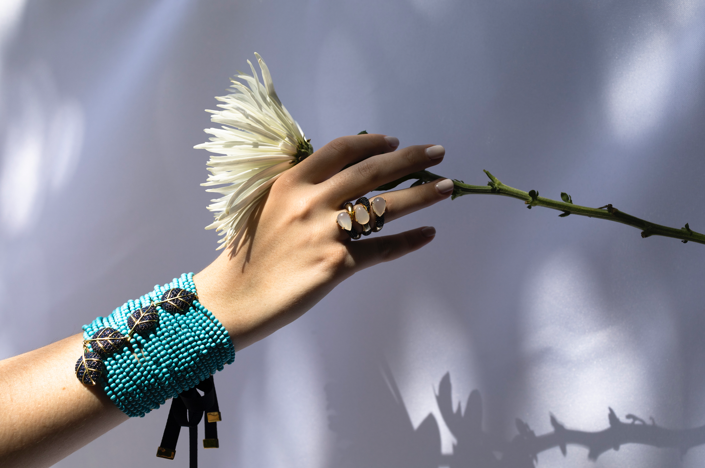 925 Silver Gold Plated Zinta Bracelet with Blue Sapphire