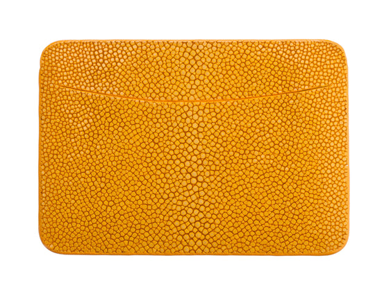 Orange Stingray Leather Credit Card Holder