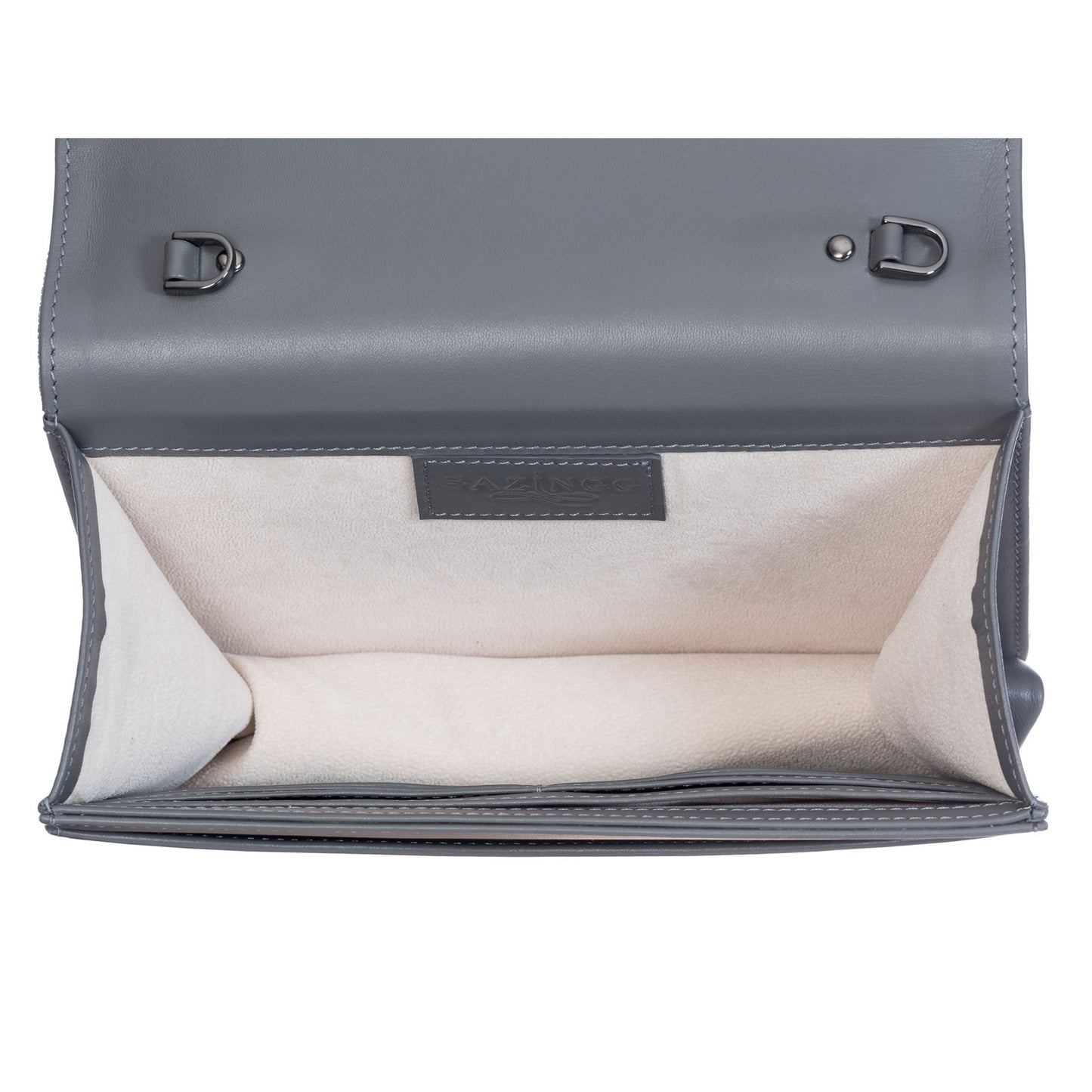Gray Stingray Leather Clutch