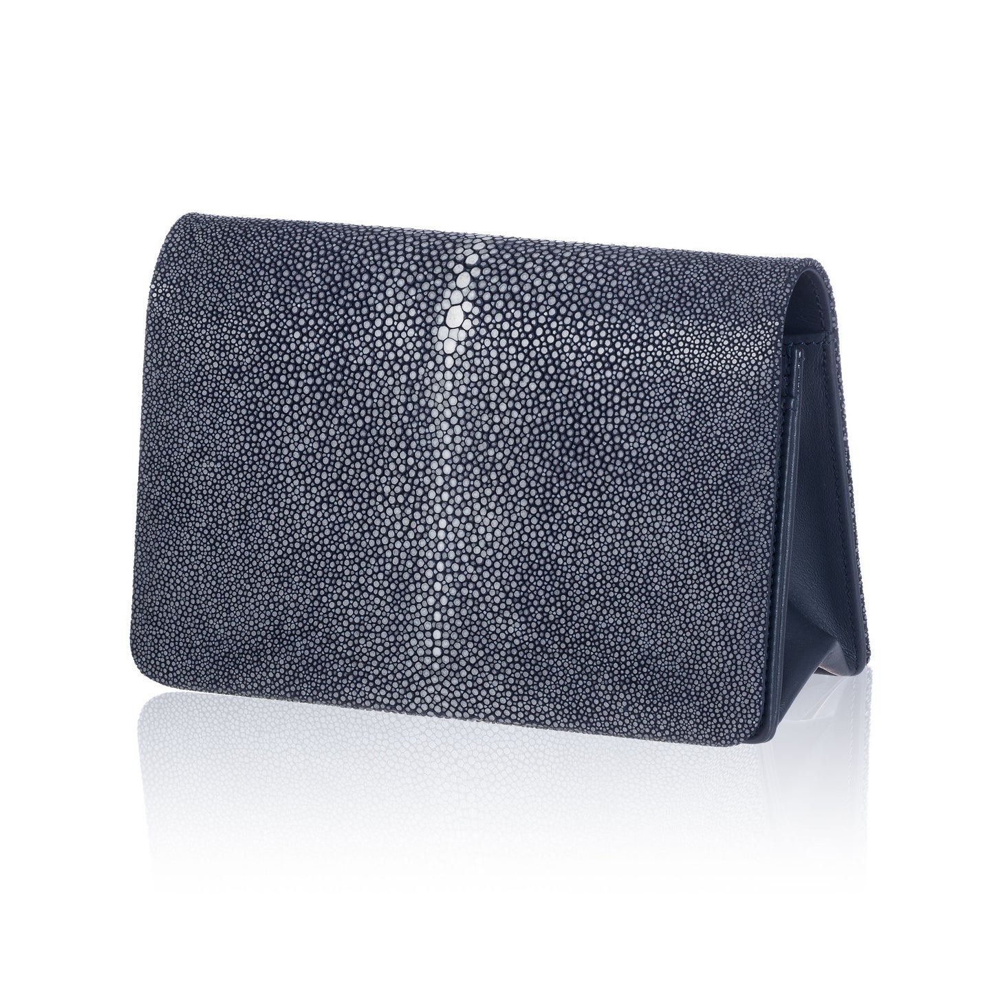 Blue Stingray Leather Clutch