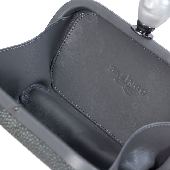 Load image into Gallery viewer, Grey Stingray Leather Clutch

